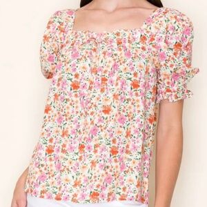 Floral Blouse, Size Small